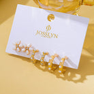 Pearl Floral Stud & Hoop Trio earrings | 80E62419 Earrings JOSSLYN by wall to wall- Tilden Co.