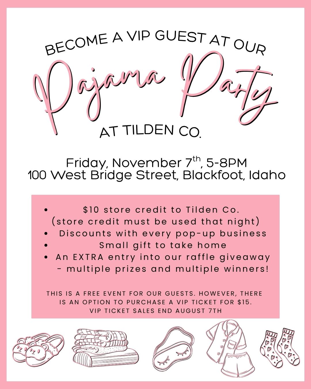 Girl's Night VIP Ticket Tilden Co. LLC- Tilden Co.
