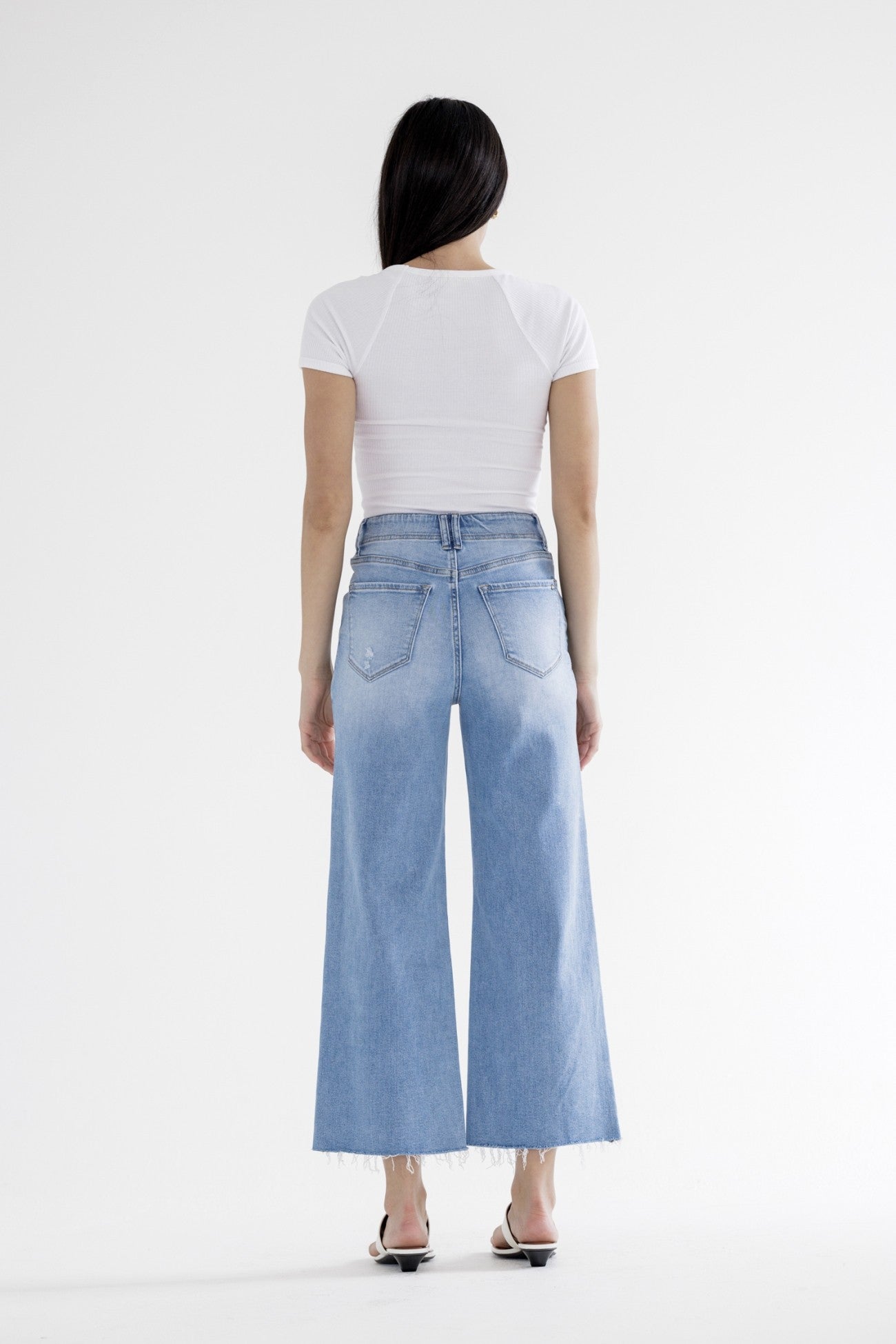 Super High Rise Wide Leg Pants Jeans Mica Denim- Tilden Co.