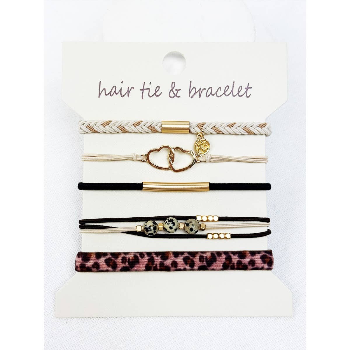 Boho Inspired Hair Tie Bracelets Boho Cheetah Boho Cheetah Love and Repeat- Tilden Co.