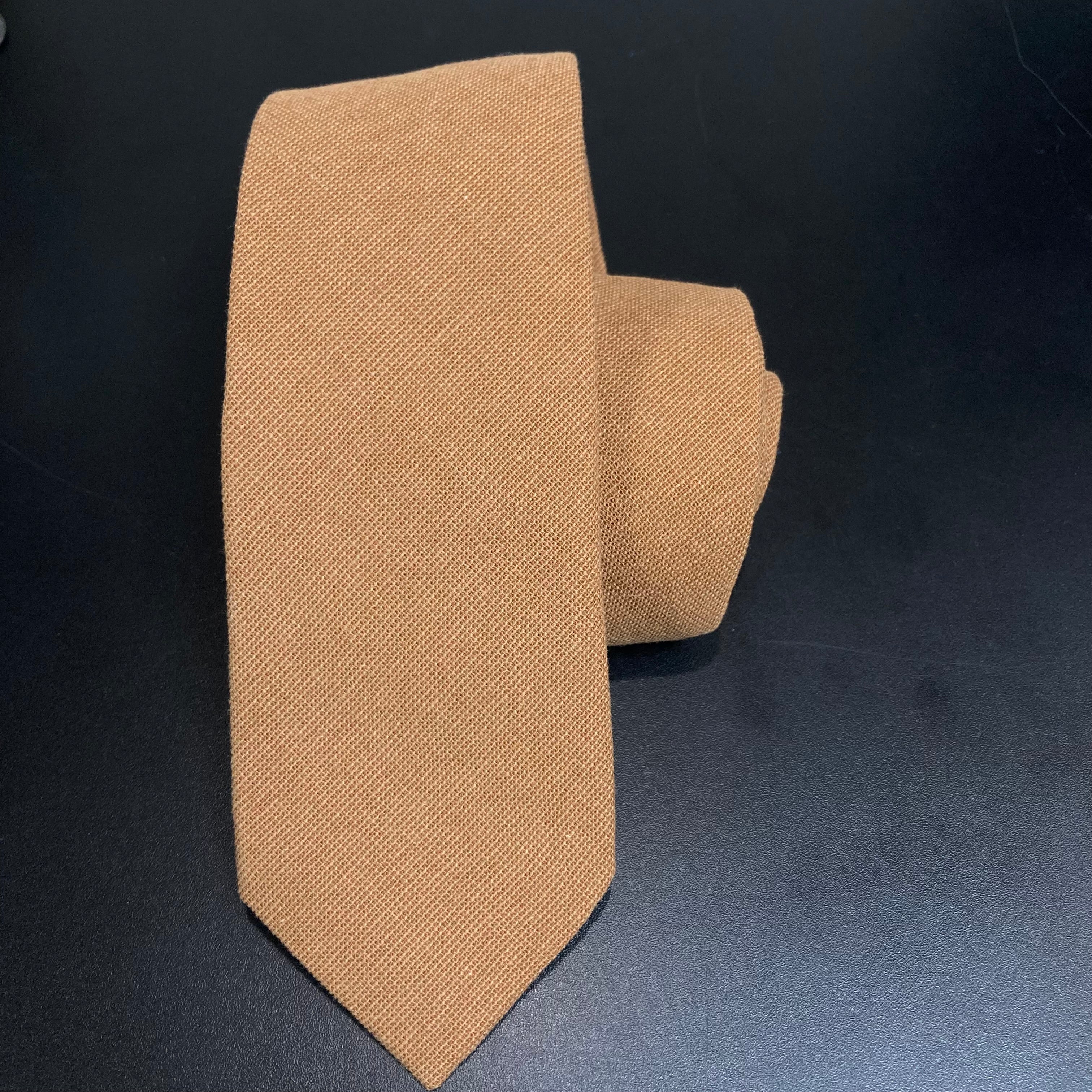 Dusty Rust Solid Cotton Tie necktie Tie Mood- Tilden Co.