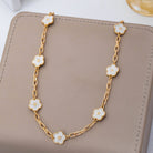 Vintage-Inspired White Enamel Floral Necklace | 80N93188 necklace JOSSLYN by wall to wall- Tilden Co.
