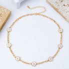 Vintage-Inspired White Enamel Floral Necklace | 80N93188 necklace JOSSLYN by wall to wall- Tilden Co.