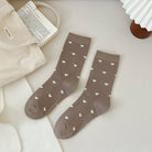 Sweetheart Crew Socks| 40S02081 Taupe Taupe JOSSLYN by wall to wall- Tilden Co.