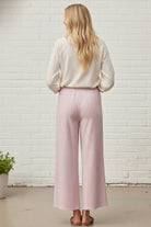 Striped Cotton Wide Leg Pants Casual Pants Sewn and Seen- Tilden Co.