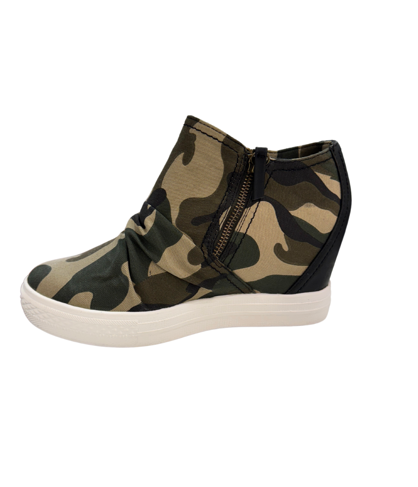 Ari Sneaker Wedge in Camo 120 Sneakers Naughty Monkey- Tilden Co.