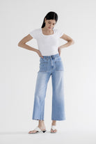 Super High Rise Wide Leg Pants Jeans Mica Denim- Tilden Co.