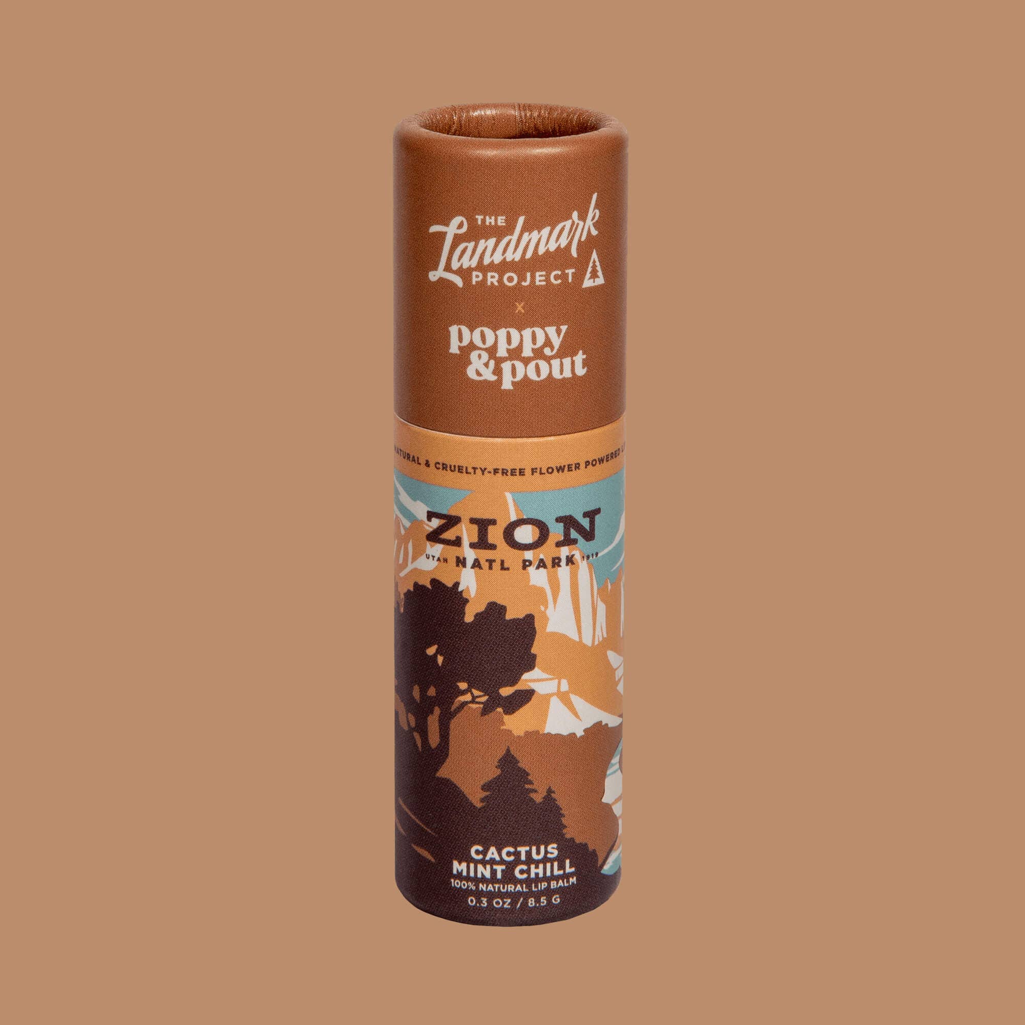 The Landmark Project, Lip Balm, Zion Cactus Mint Chill Poppy & Pout- Tilden Co.