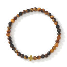 BOHO CROSS NATURAL STONE PERSONALIZED BRACELET | 40B5184 JOSSLYN by wall to wall- Tilden Co.