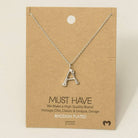 Bubble Letter Necklace Silver / A Silver A Necklace Fame Accessories- Tilden Co.