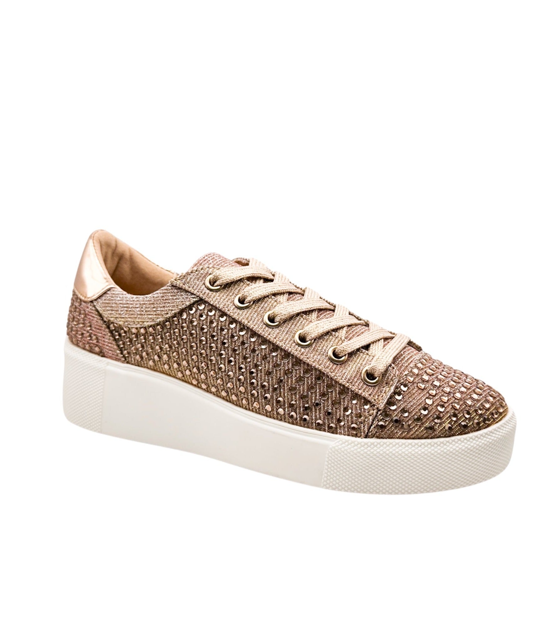 Diva Sneaker in Rose Gold 120 Sneakers Naughty Monkey- Tilden Co.