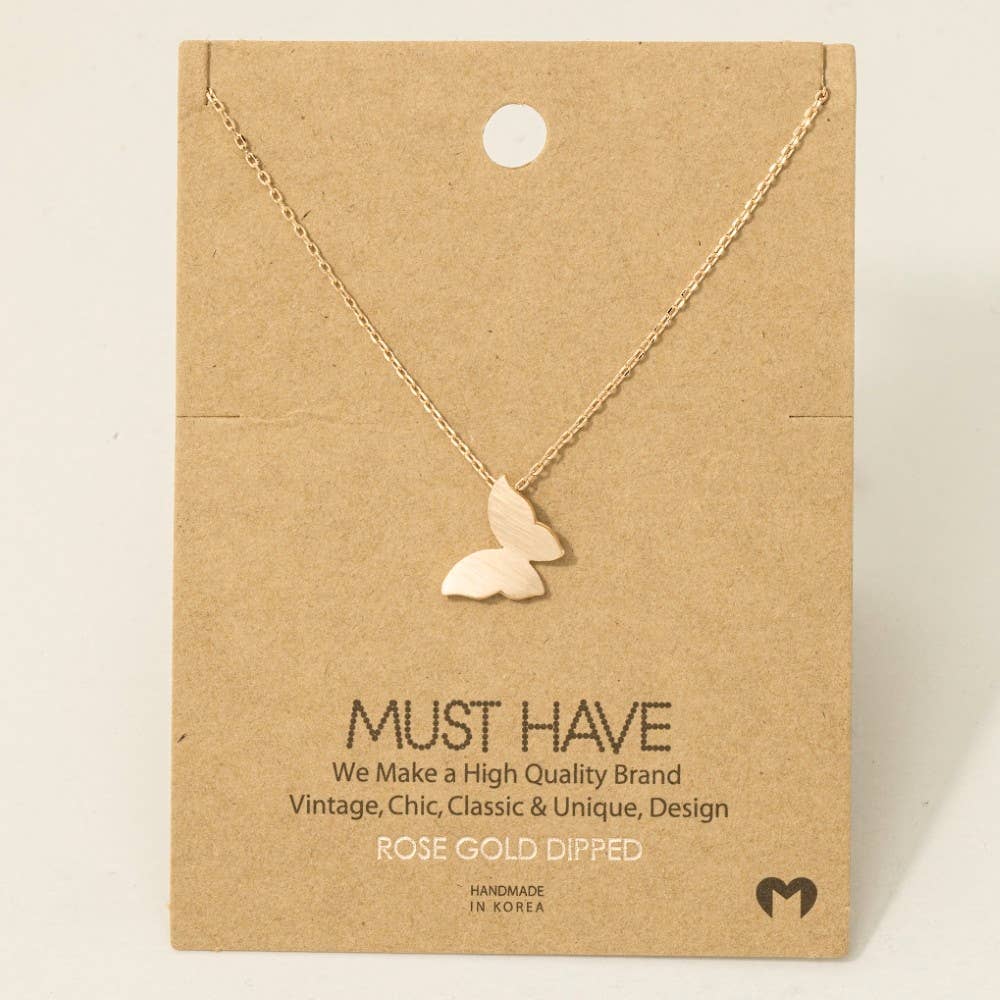 Mini Butterfly Necklace R R Necklace Fame Accessories- Tilden Co.