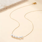 STAINLESS STEEL NON-TARNISH PEARL NECKLACE | 40NK9692 necklace JOSSLYN by wall to wall- Tilden Co.