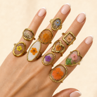 18K Stainless Steel Pressed Flower Ring | 40R104 JOSSLYN by wall to wall- Tilden Co.