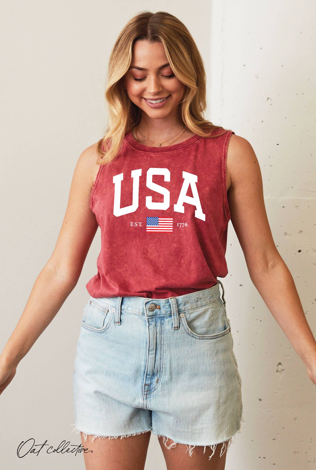 USA Mineral Graphic Tank Small Small T-Shirt OAT COLLECTIVE- Tilden Co.