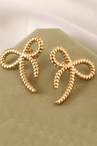 18K Stainless Steel Bow Stud Earrings JOSSLYN by wall to wall- Tilden Co.