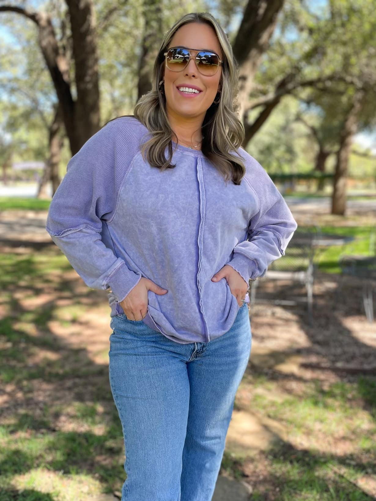 PREORDER: Best Selling Elliott Exposed Seam Sweatshirt in Five Colors Womens Ave Shops- Tilden Co.