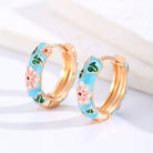 Vintage Floral Hoop earrings 40E358 JOSSLYN by wall to wall- Tilden Co.