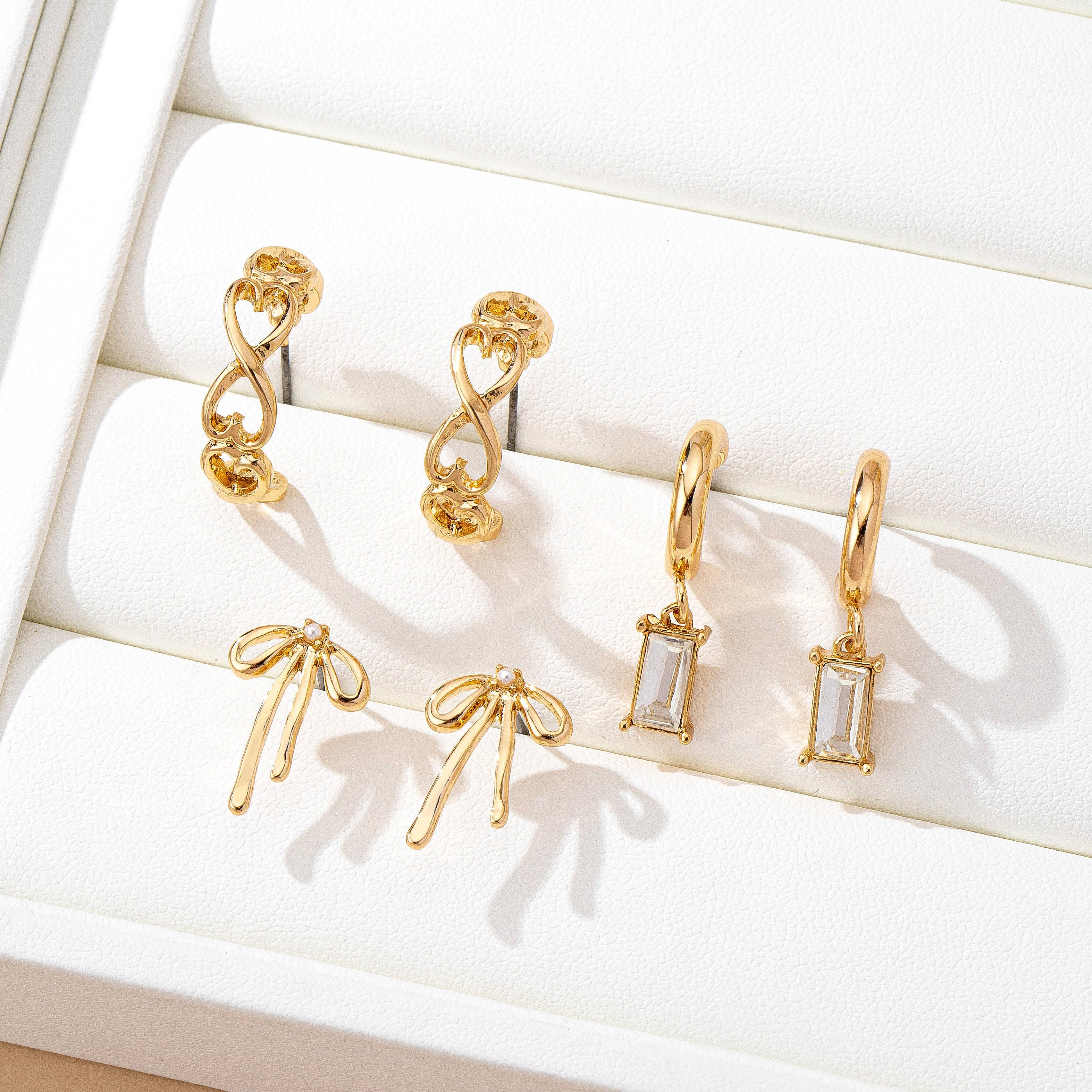 Baguette Trio Earring Set 80E61789 earring JOSSLYN by wall to wall- Tilden Co.