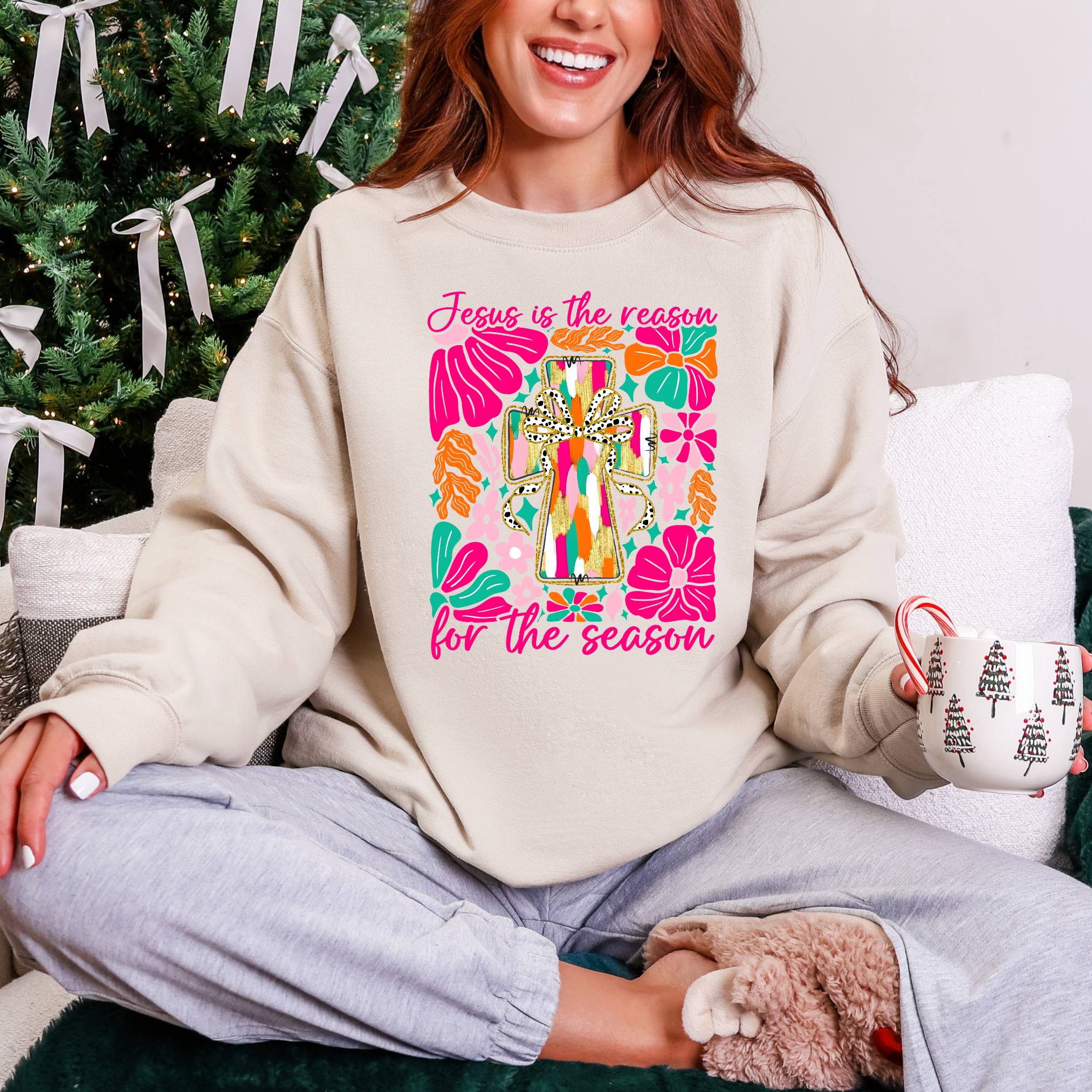 Jesus is the Reason Graphic Tee and Sweatshirt Womens Ave Shops- Tilden Co.