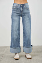 Mid Rise Cuffed Jeans Jeans SAIGE DENIM- Tilden Co.