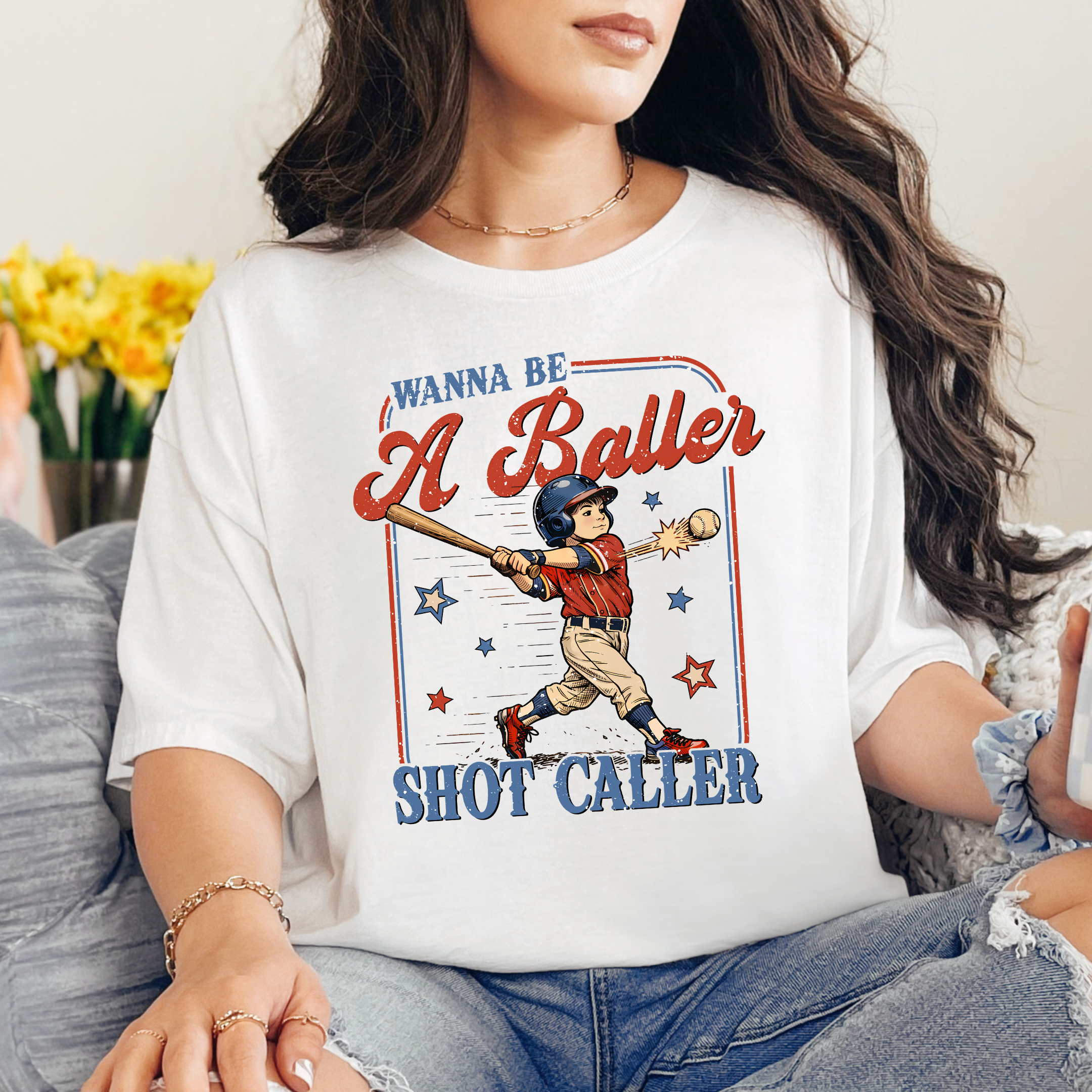 Wanna Be A Baller Graphic Tee T-Shirt Ave Shops- Tilden Co.
