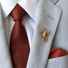 Paprika Wool Blend Solid Tie Tie Mood- Tilden Co.