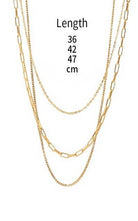 18K Stainless Steel Layered Necklace JOSSLYN by wall to wall- Tilden Co.