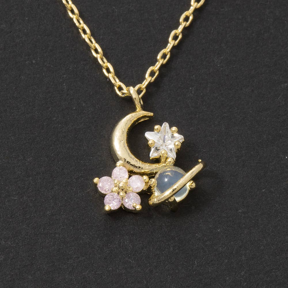Celestial Cluster Pendant Necklace Necklace Fame Accessories- Tilden Co.