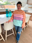 PREORDER: Over The Rainbow Striped Sweater    Womens Ave Shops- Tilden Co.