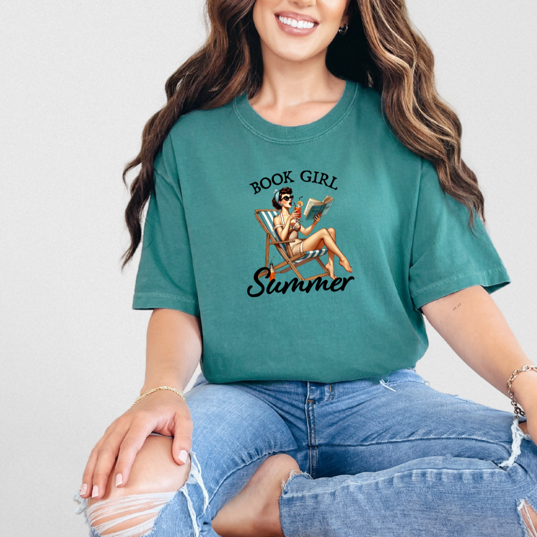 Book Girl Summer Graphic Tee Womens Ave Shops- Tilden Co.