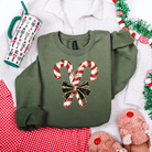 Candy Cane Christmas Graphic Tee and Sweatshirt Womens Ave Shops- Tilden Co.