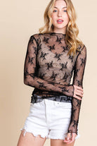 Floral Lace Layering Top BLACK / Small / Contemporary BLACK Small Layering Top Sewn and Seen- Tilden Co.