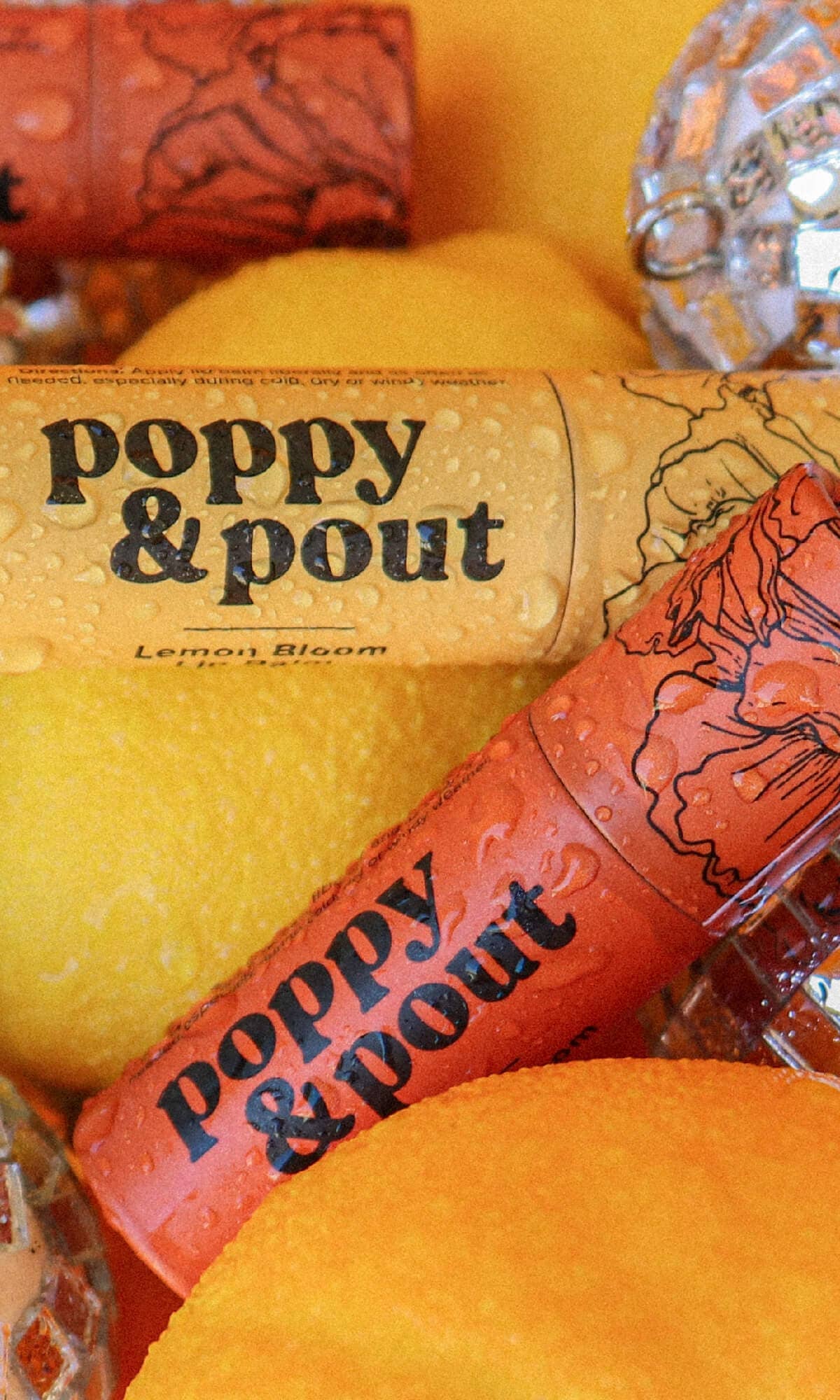 Lip Balm, Lemon Bloom    lip balm Poppy & Pout- Tilden Co.