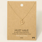 Wire Heart Necklace R R Necklace Fame Accessories- Tilden Co.