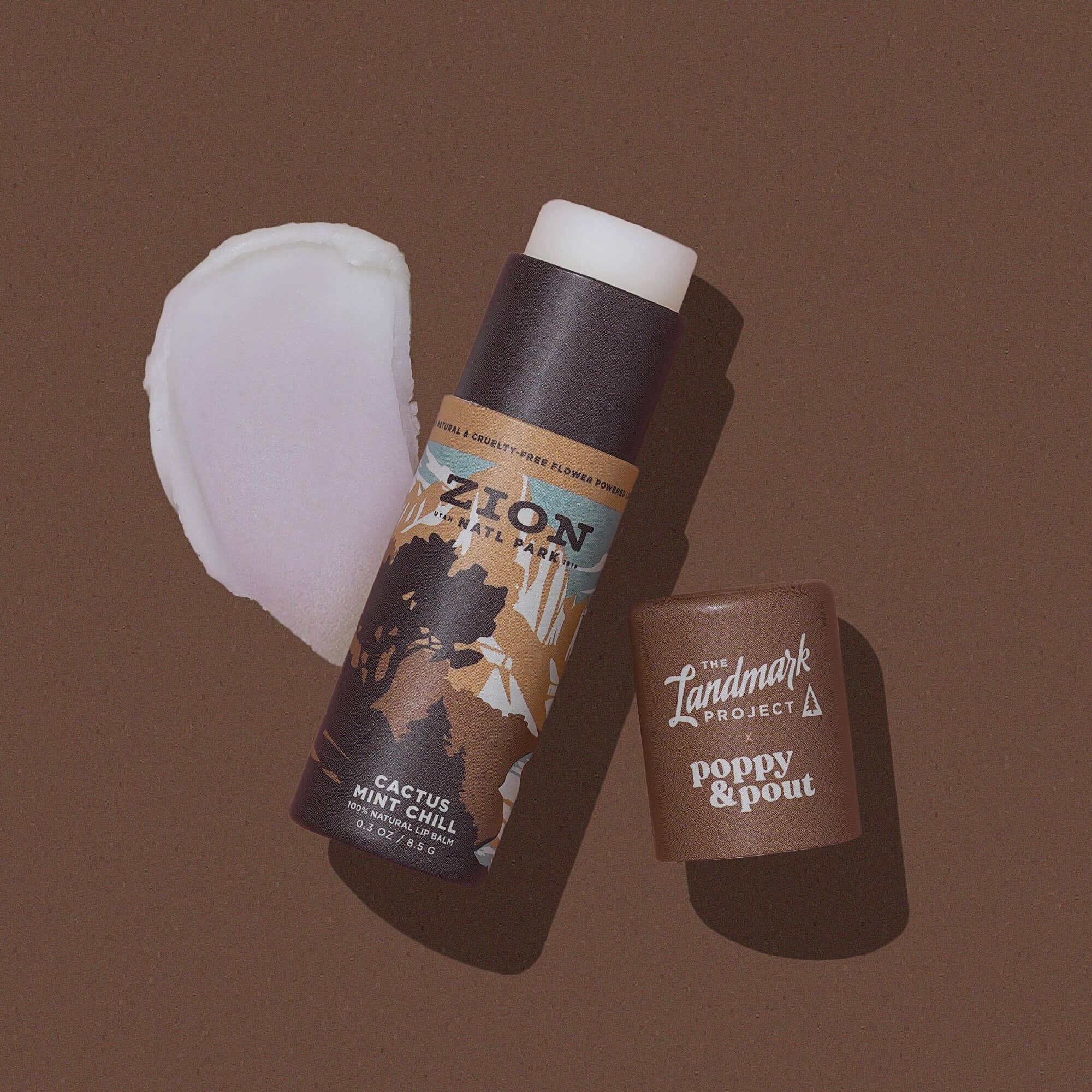 The Landmark Project, Lip Balm, Zion Cactus Mint Chill Poppy & Pout- Tilden Co.