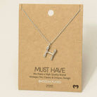 Bubble Letter Necklace Silver / H Silver H Necklace Fame Accessories- Tilden Co.