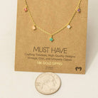 Crystal Stud Drop Necklace Necklace Fame Accessories- Tilden Co.
