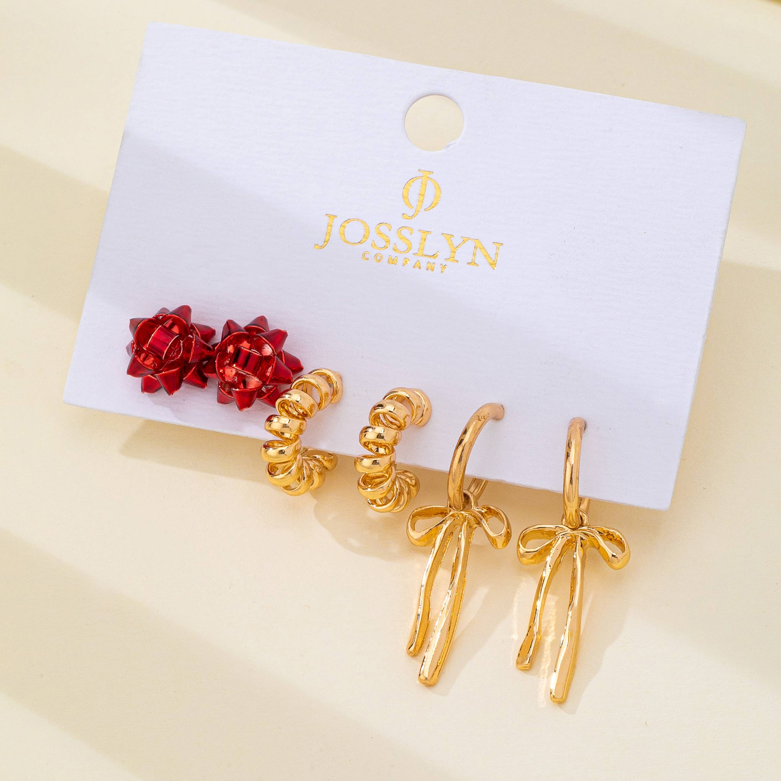 Holiday Earring Set | 80E62410 Earrings JOSSLYN by wall to wall- Tilden Co.