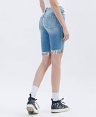 High Rise Raw Hem Bermudas Shorts VERVET by FLYING MONKEY- Tilden Co.