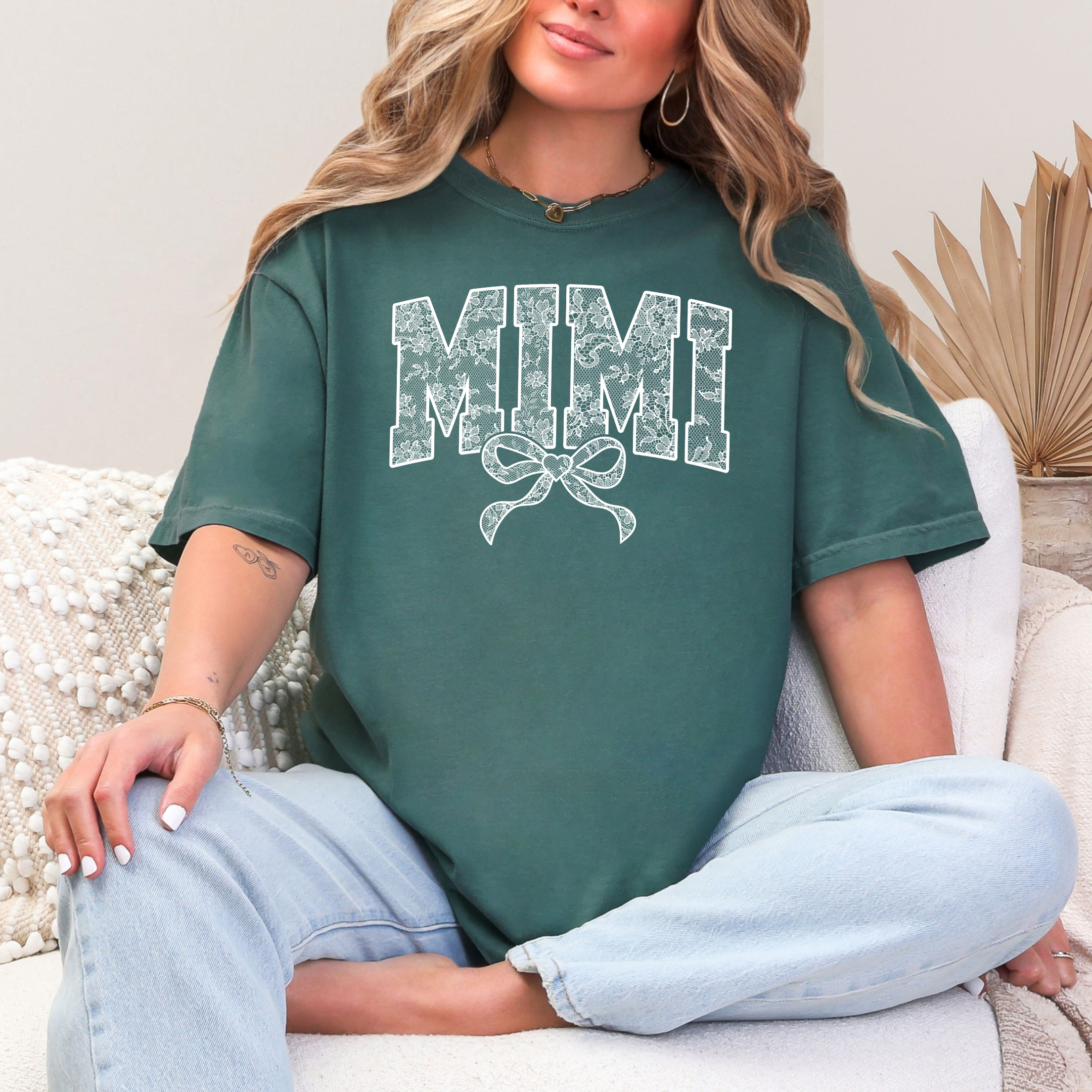 Lace Names Graphic Tee in Spruce T-Shirt Ave Shops- Tilden Co.