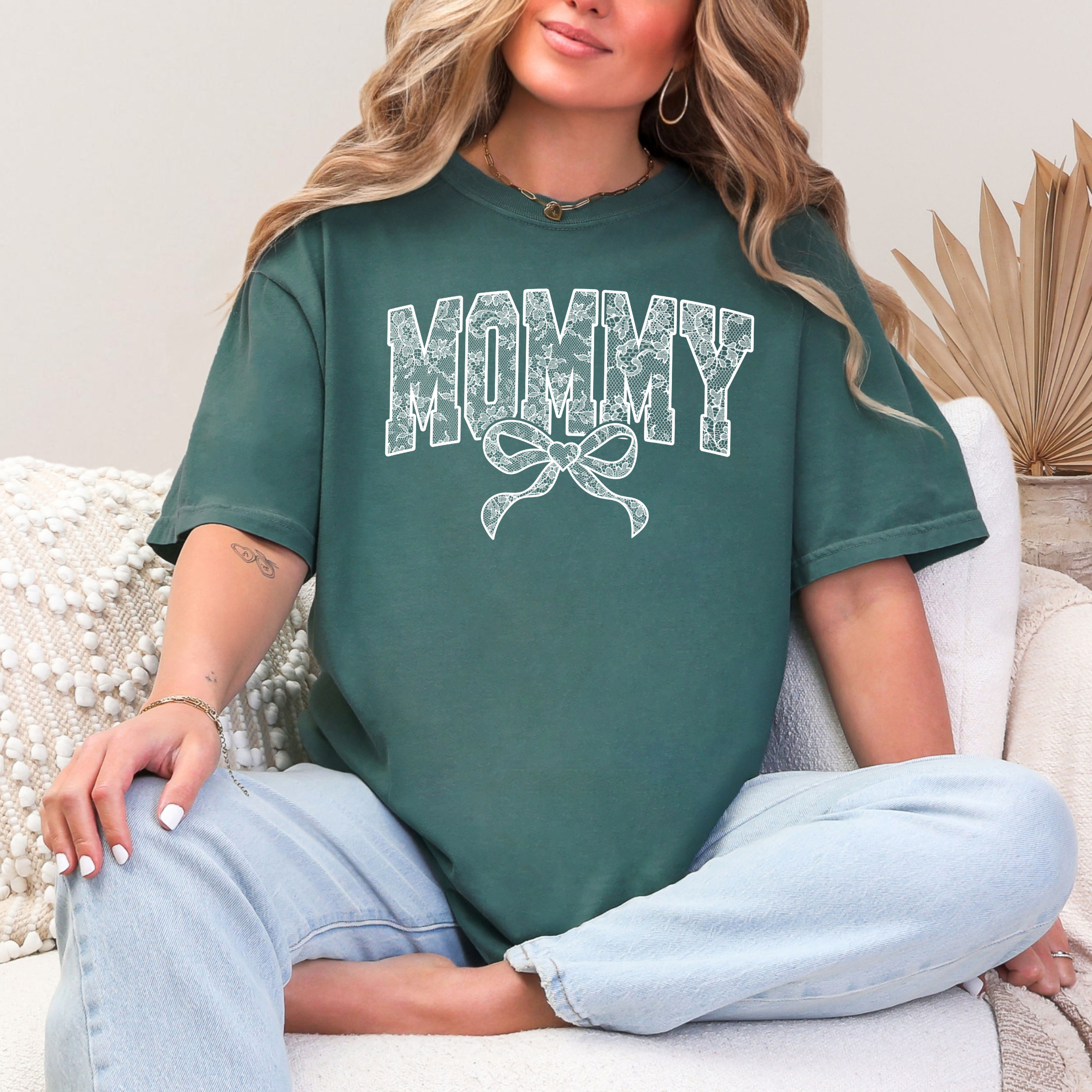 Lace Names Graphic Tee in Spruce T-Shirt Ave Shops- Tilden Co.