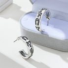 Cowgirl Engraved Silver Hoop Earrings | 80E62386 JOSSLYN by wall to wall- Tilden Co.
