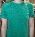 Acid Wash Pullover in Kelly Green    Shirts & Tops Zenana- Tilden Co.