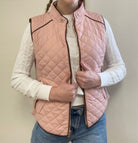 Suede Quilted Padded Vest vest Active Basic- Tilden Co.