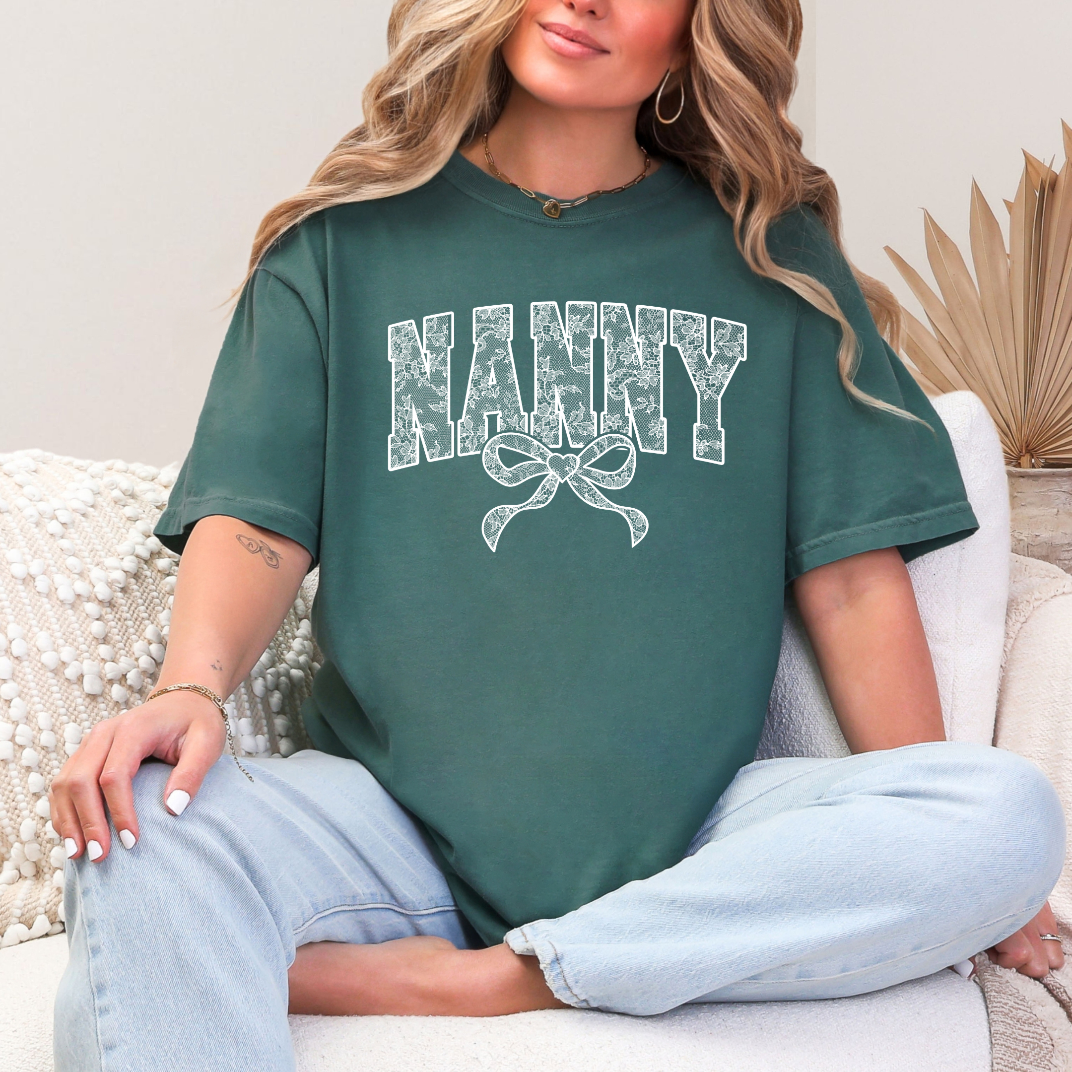 Lace Names Graphic Tee in Spruce T-Shirt Ave Shops- Tilden Co.