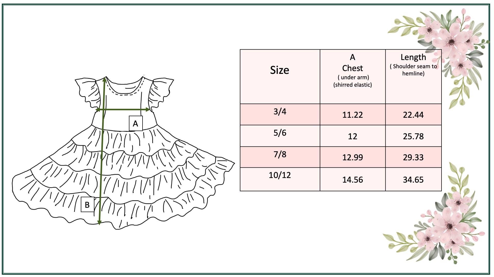 Girl's - Ava Peach Retro Tiered Dress Girl's Dress Adorable Sweetness- Tilden Co.