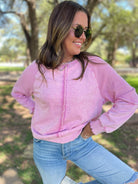 PREORDER: Best Selling Elliott Exposed Seam Sweatshirt in Five Colors Womens Ave Shops- Tilden Co.