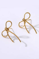 18K Stainless Steel Bow Earrings JOSSLYN by wall to wall- Tilden Co.