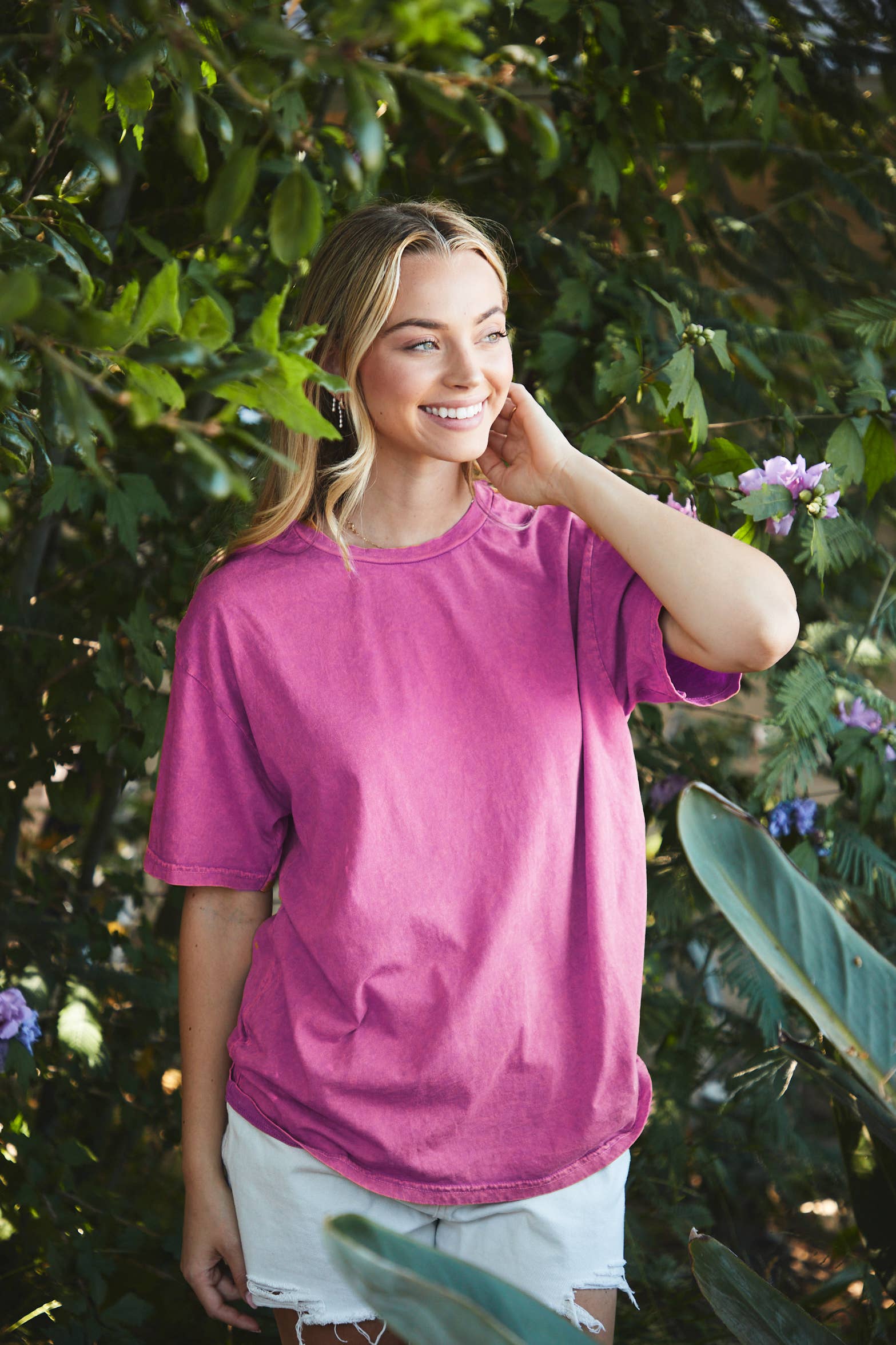 Mineral Washed Basic Tee T-Shirt OAT COLLECTIVE- Tilden Co.